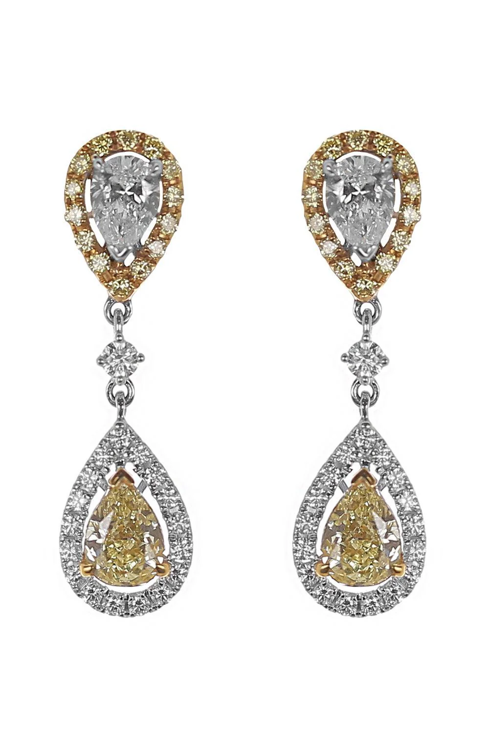 Fancy Diamond Drop Earrings