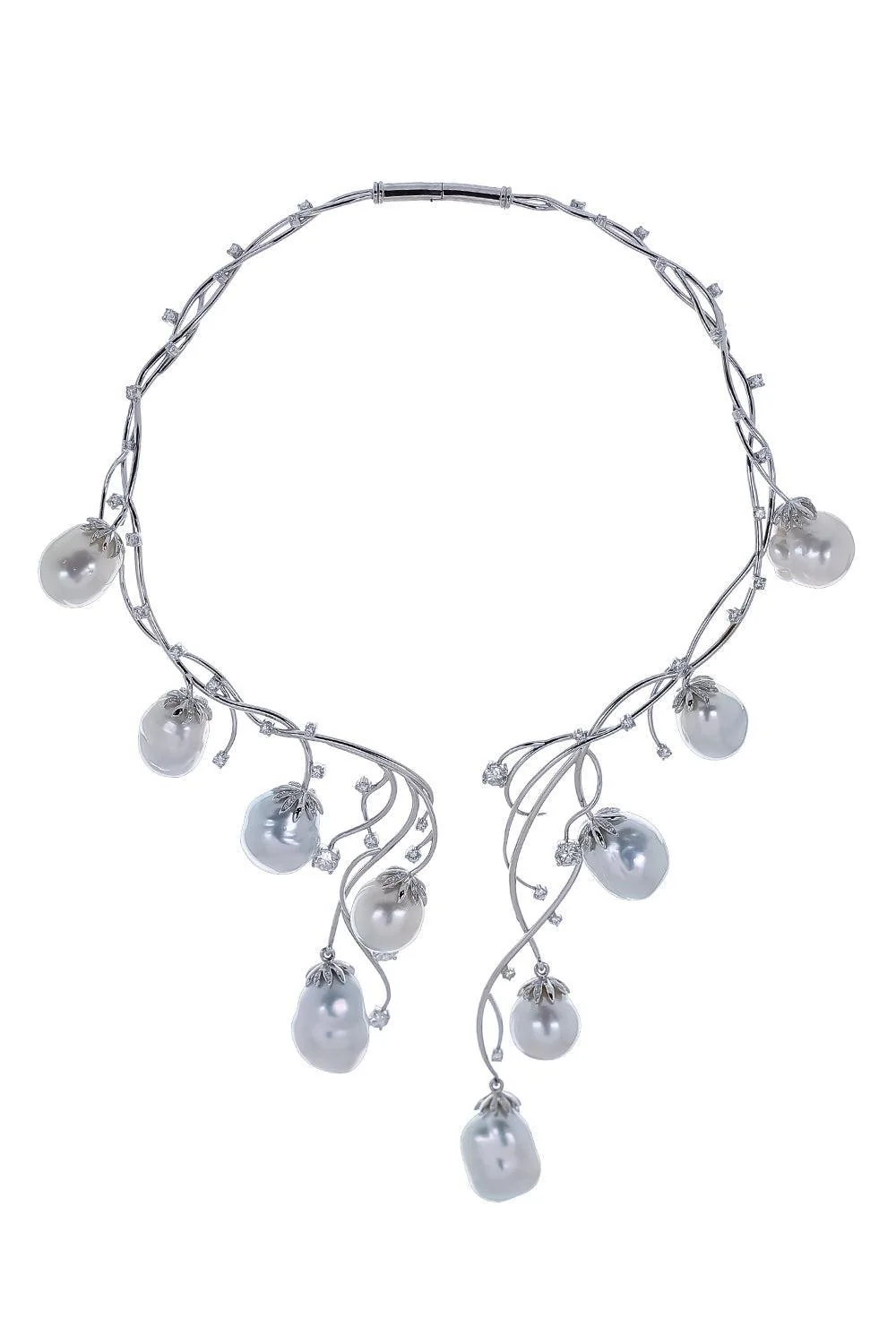 Pearl Diamond Collar Necklace