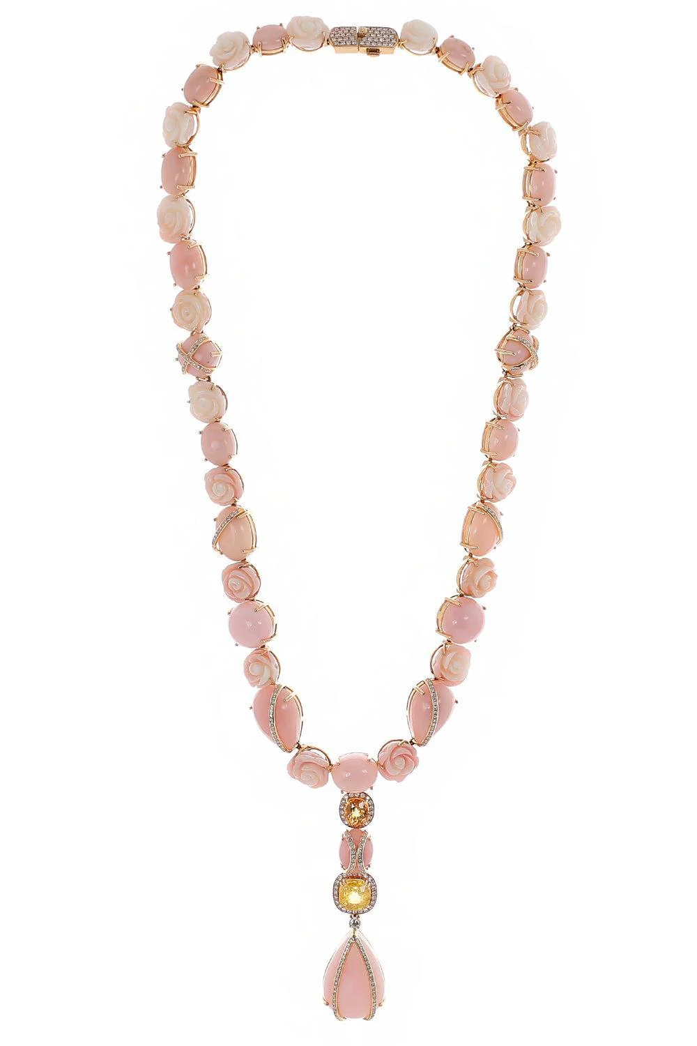 Pink Opal Coral Necklace