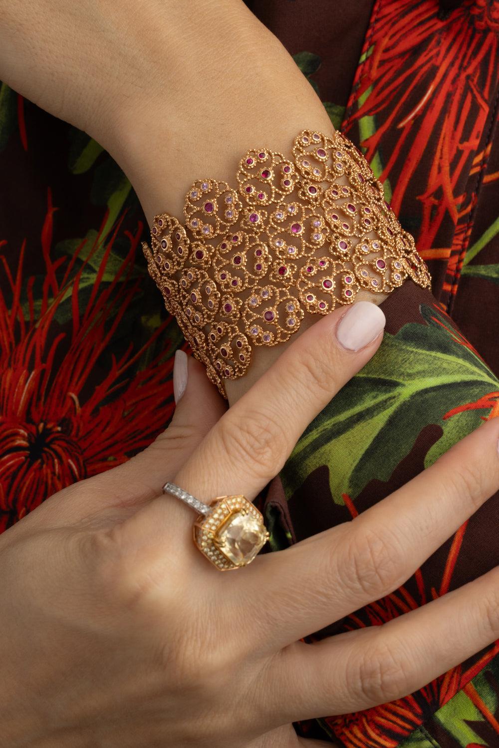 Ruby Pink Sapphire Bracelet - Image 2