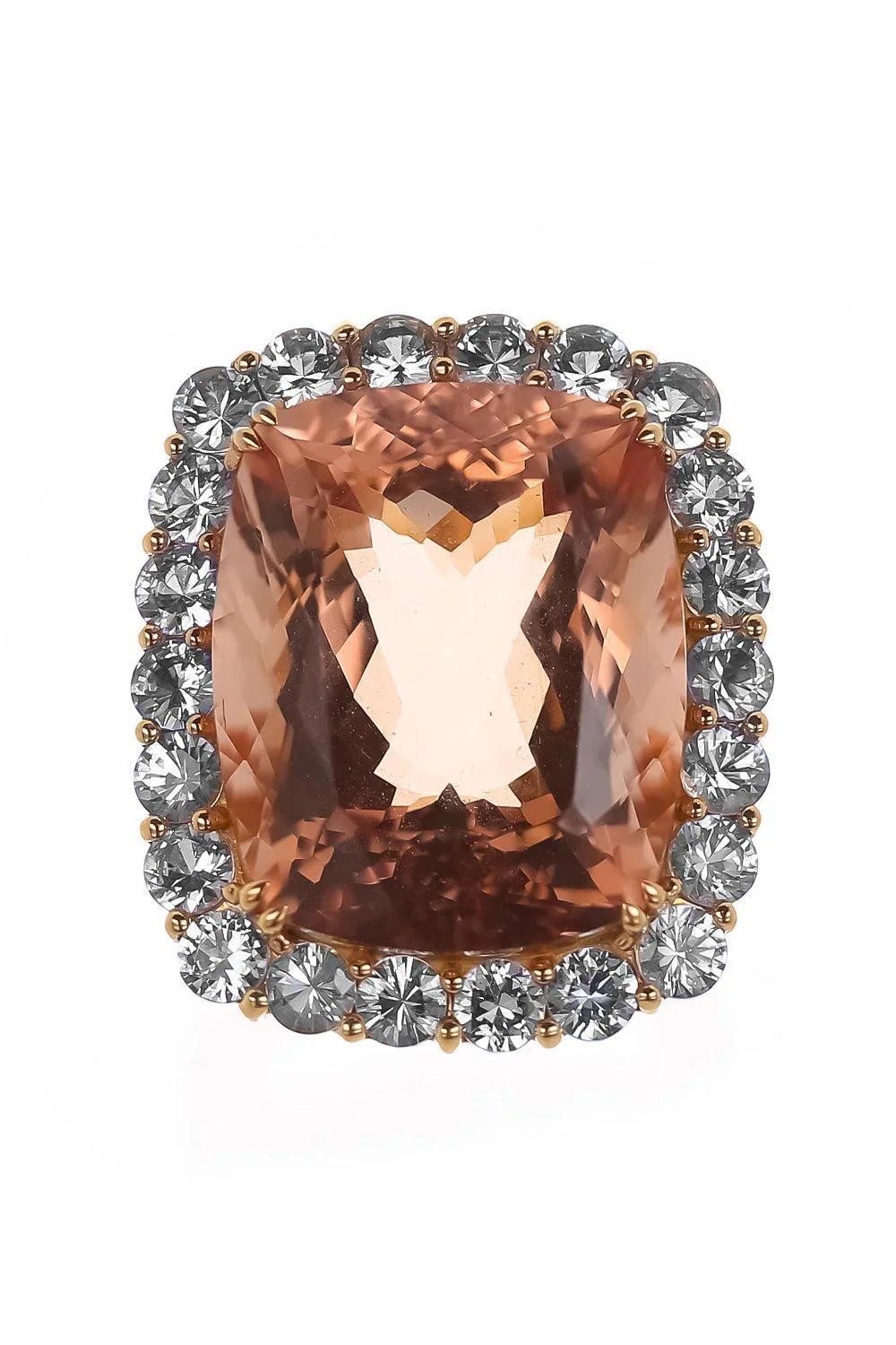 Sapphire Morganite Ring