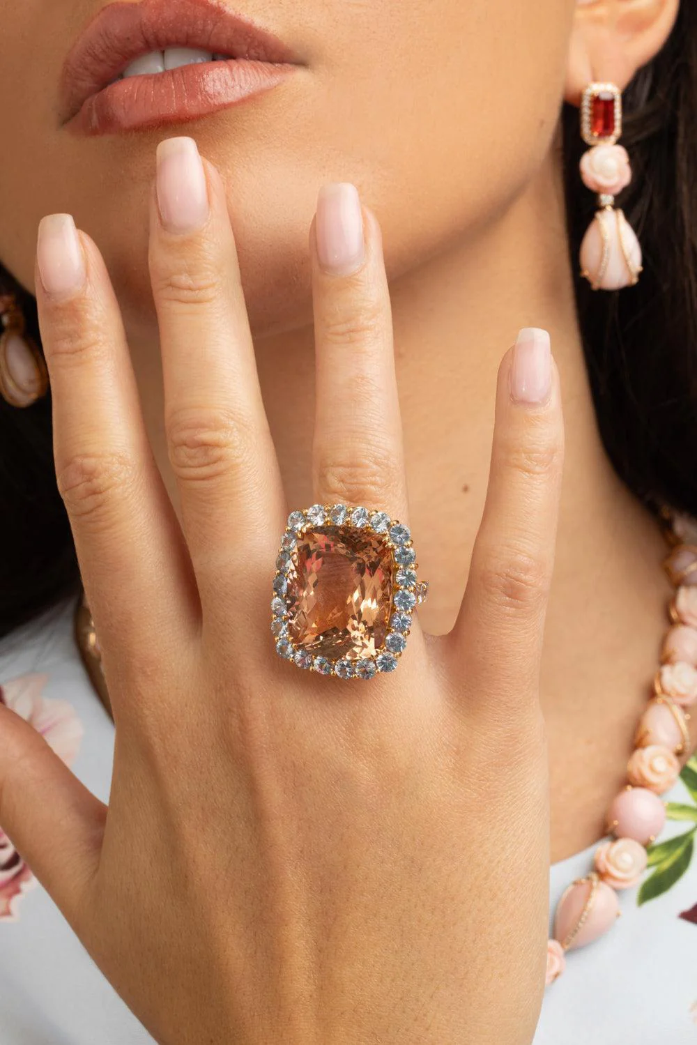 Sapphire Morganite Ring - Image 2