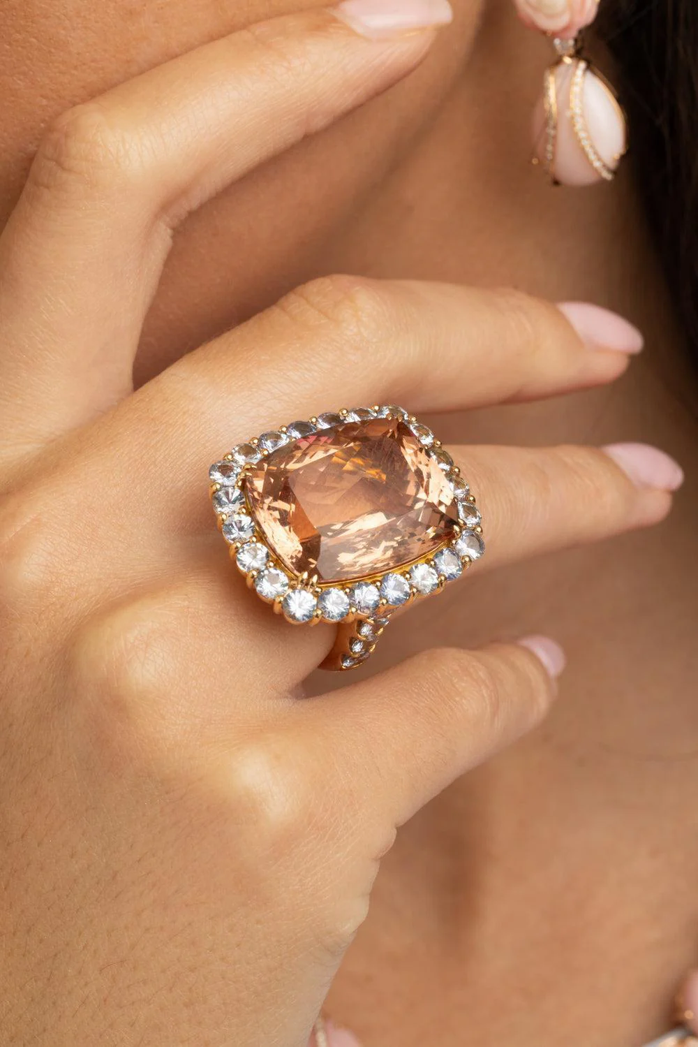 Sapphire Morganite Ring - Image 3