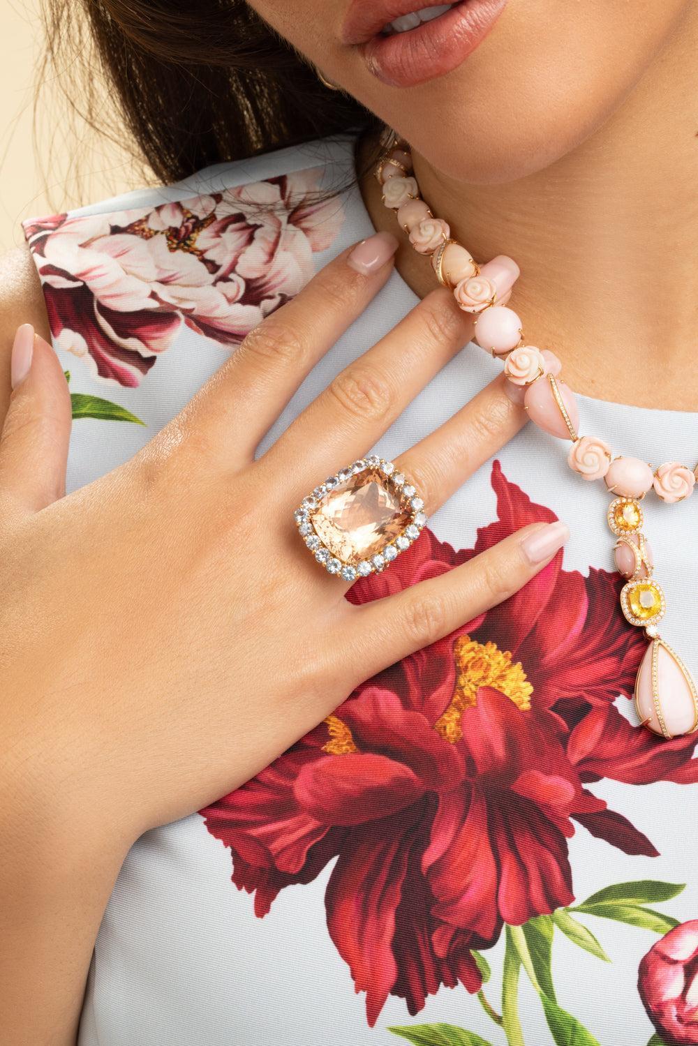 Sapphire Morganite Ring - Image 4