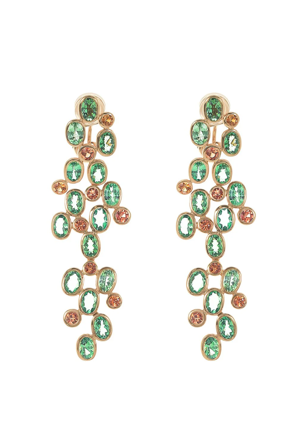Sapphire Tsavorite Earrings