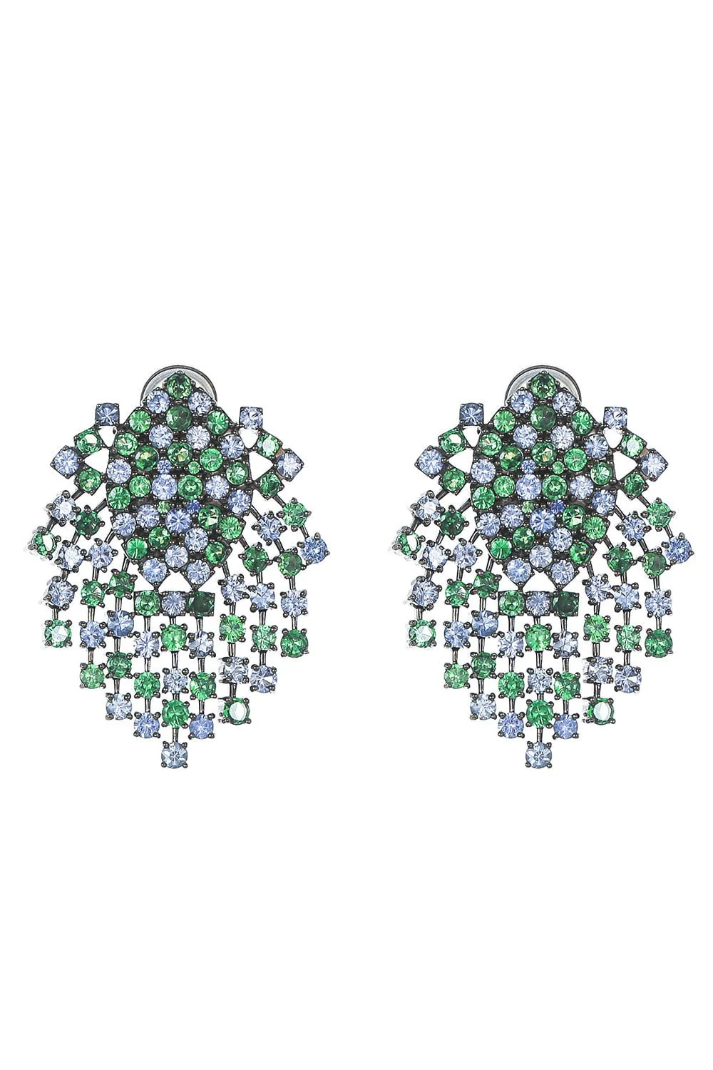 Tsavorite Sapphire Embrace Earrings