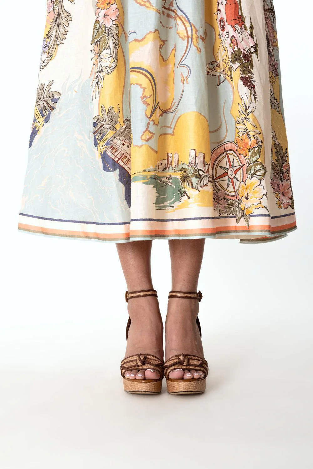 Grosgrain Raffia Platform Sandal - Image 3