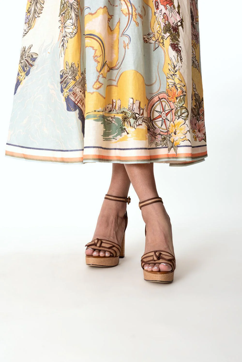 Grosgrain Raffia Platform Sandal - Image 4