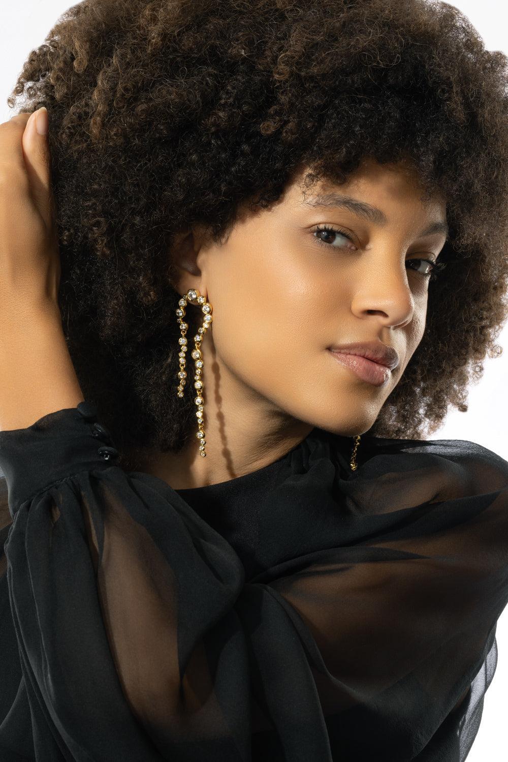 Asterales Arched Long Earrings - Image 2