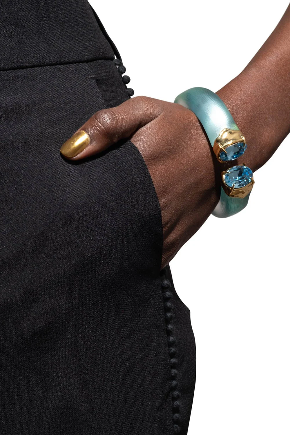 Bonbon Crystal Lucite Hinge Bracelet - Image 3