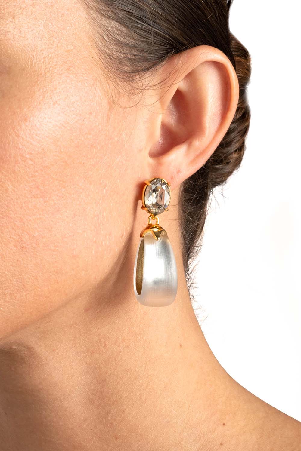 Bonbon Lucite Small Teardrop Hoop Earrings - Image 2