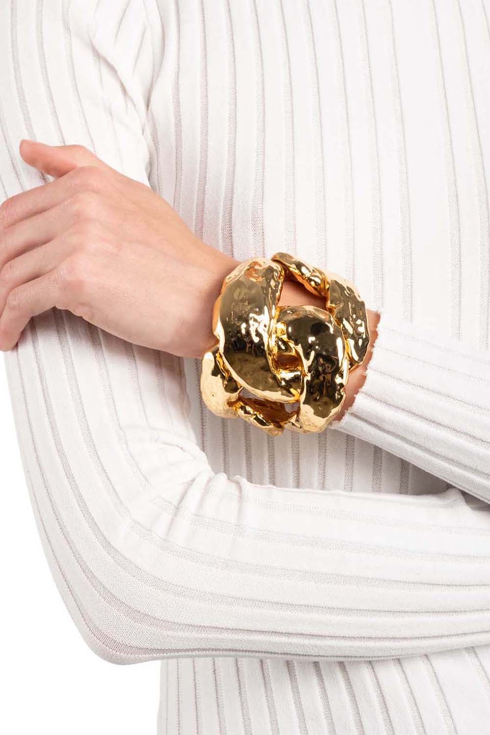Brut Large Curb Link Cuff Bracelet - Image 2
