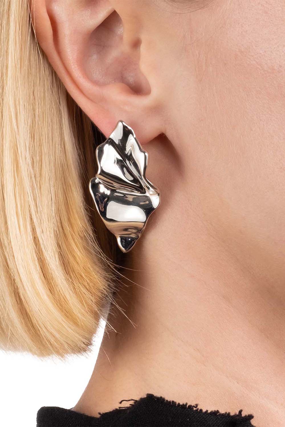 Crumpled Small Post Earrings - Image 2