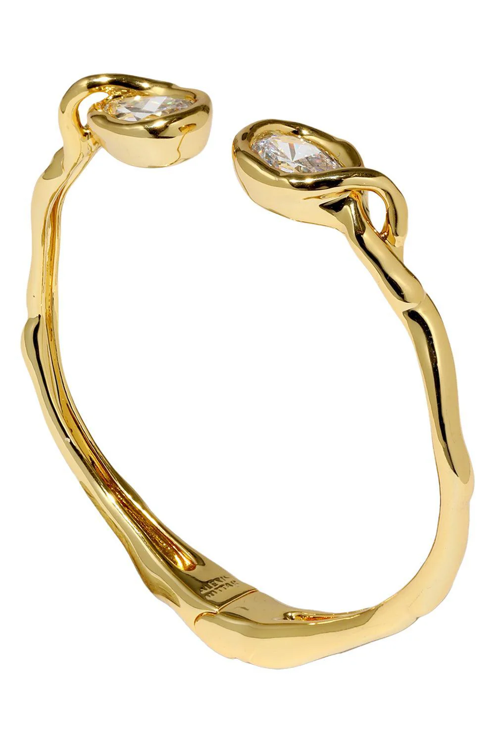 Crystal Asterales Capped Hinge Cuff Bracelet - Image 5