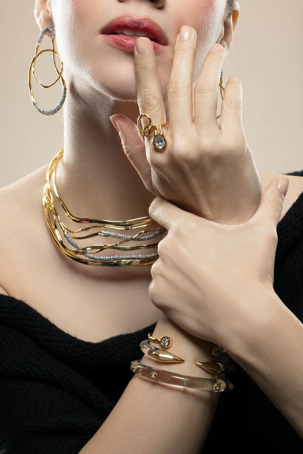 Crystal Asterales Floating Vine Ring - Image 3