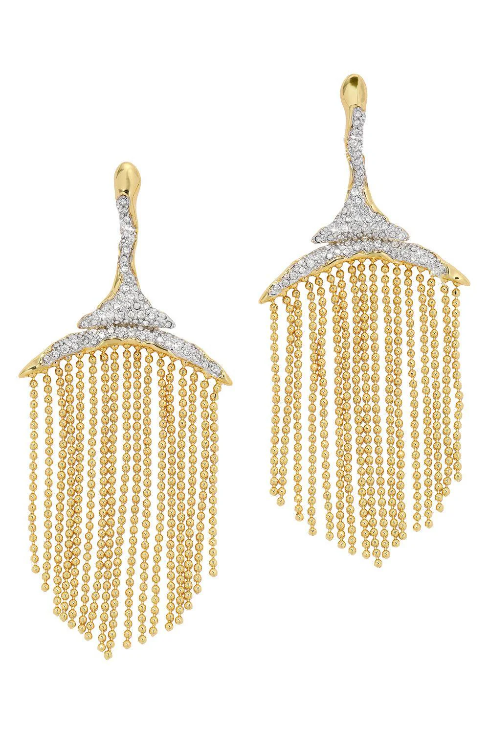 Crystal Fringe Solanales Chandelier Earrings