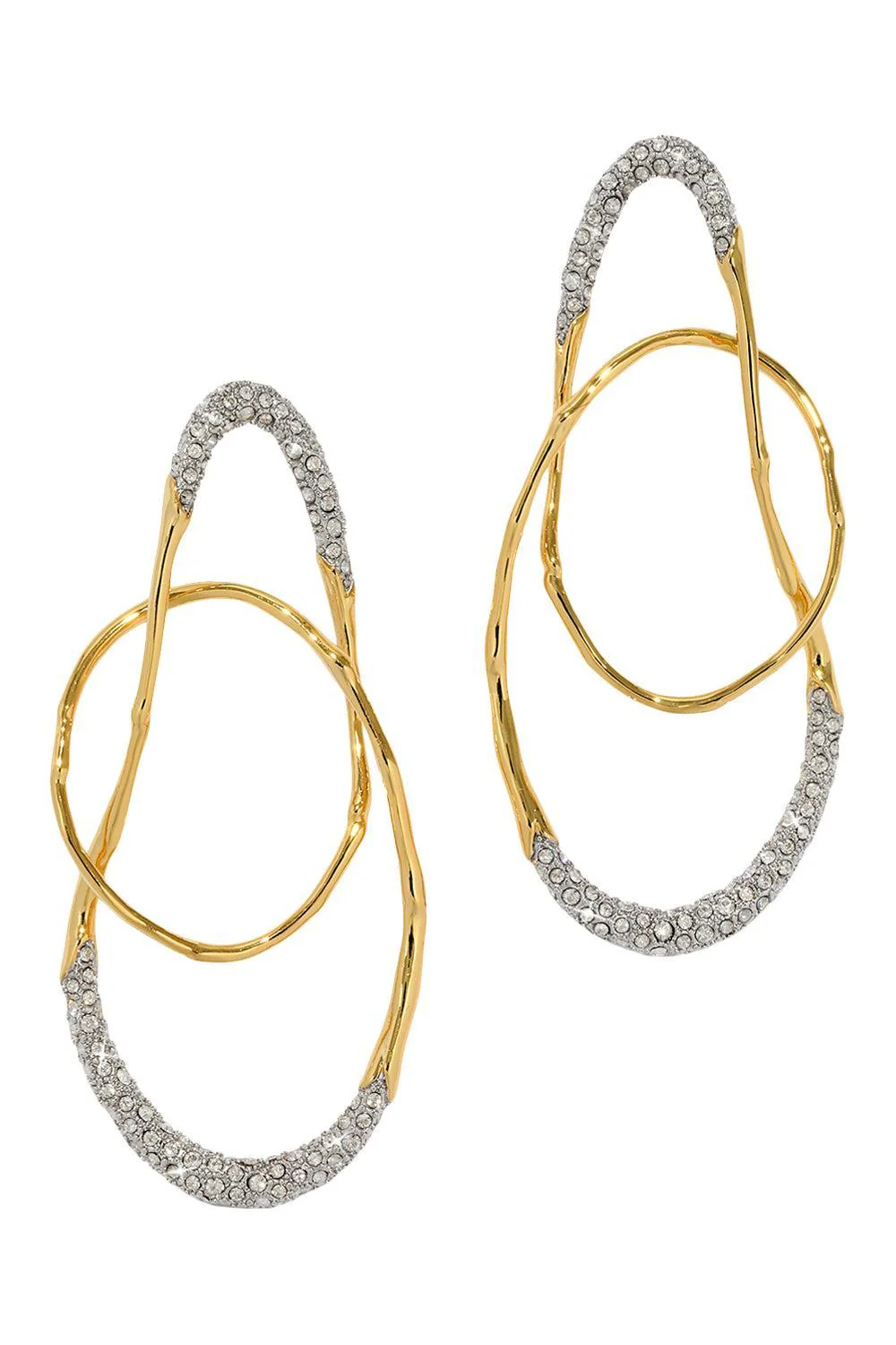 Crystal Large Solaneles Orbit Earrings