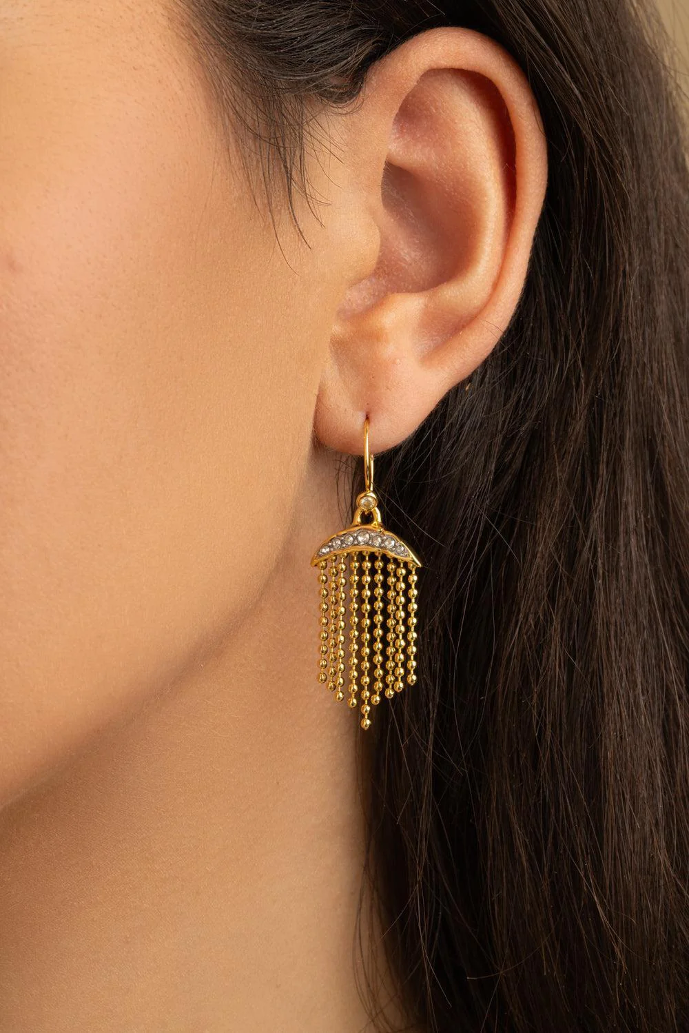 Crystal Petite Solanales Petite Fringe Earrings - Image 3