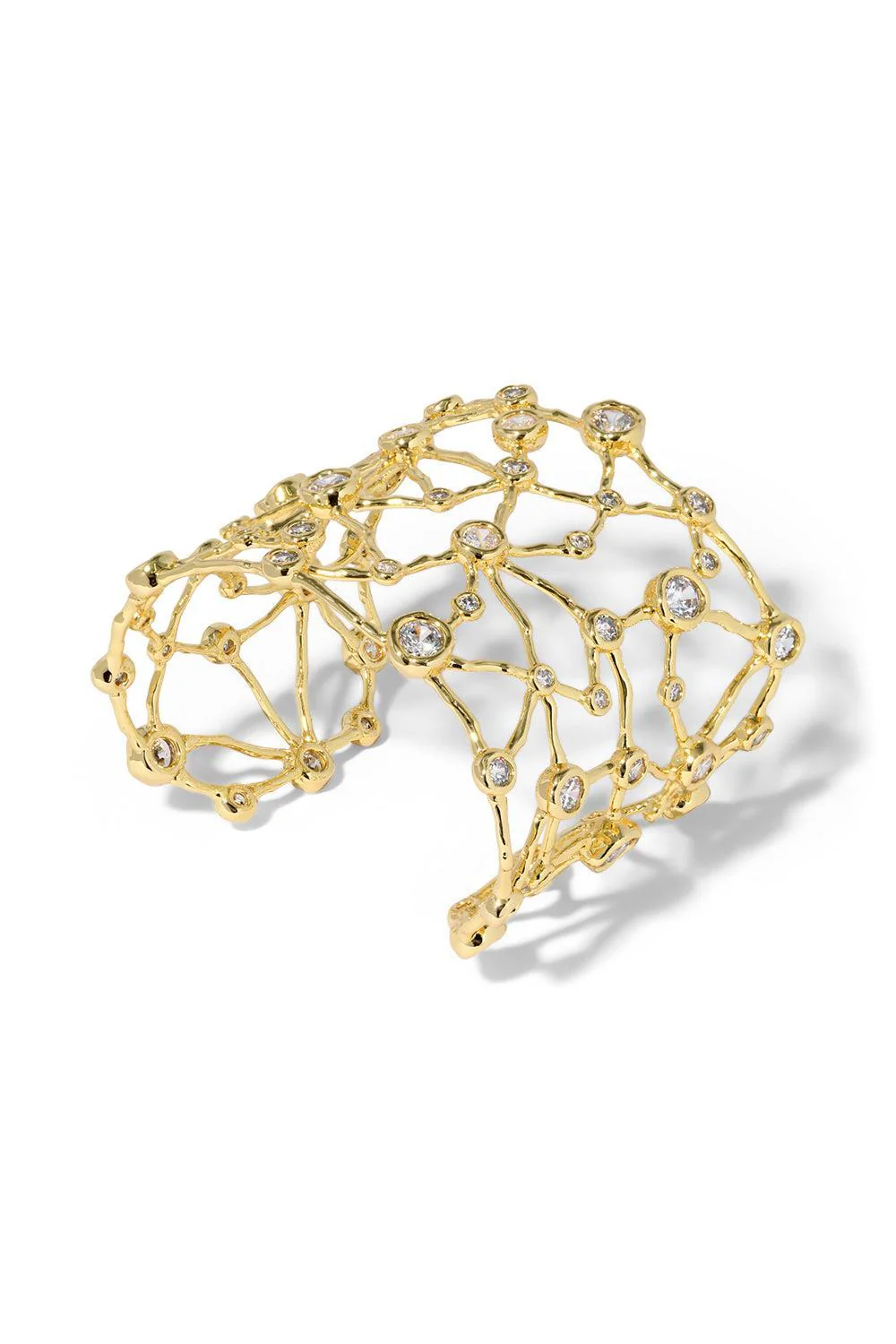 Crystal Solanales Intertwined Wide Cuff Bracelet - Image 5