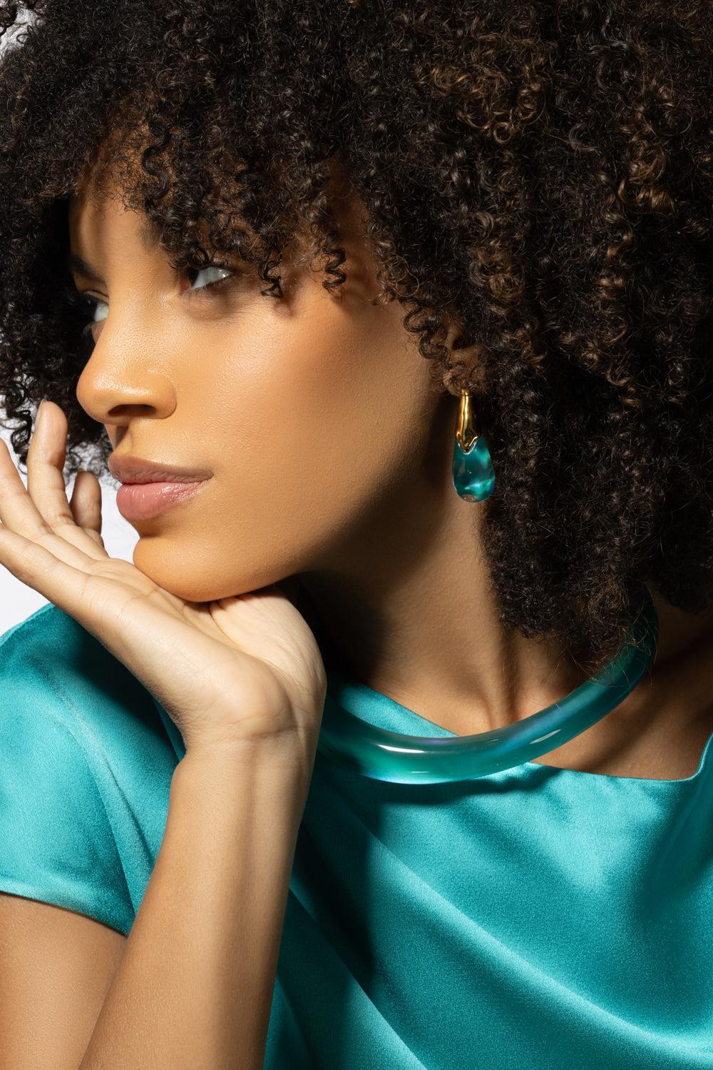 Liquid Arched Large Post Earrings - Image 4