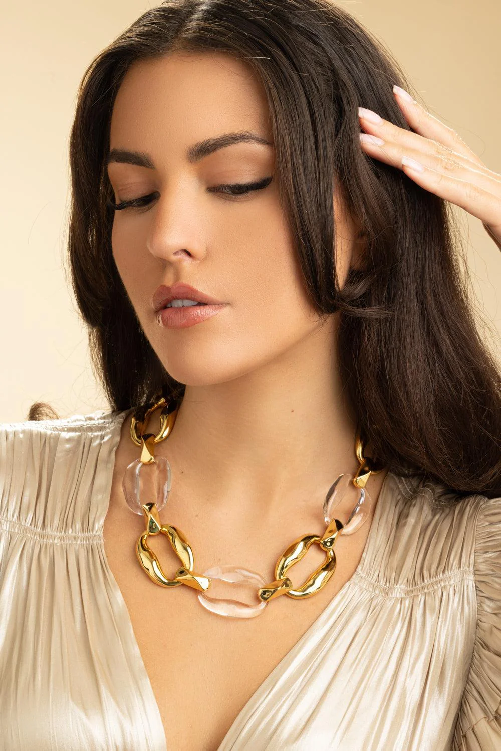 Liquid Lucite Link Necklace - Image 2