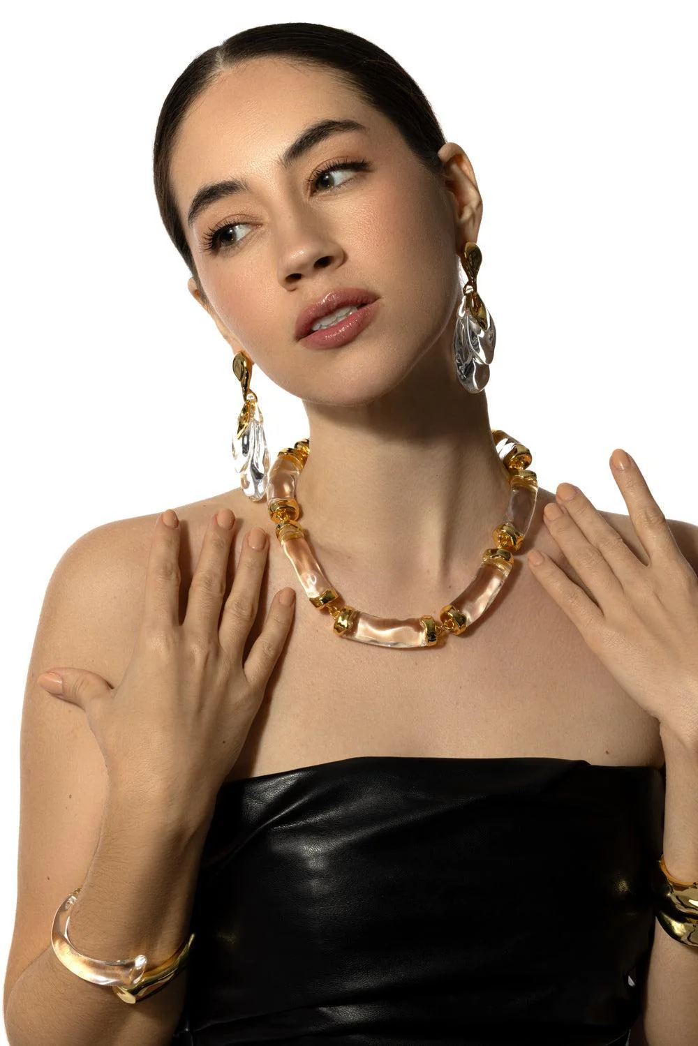 Liquid Lucite Ripple Drop Earrings - Image 4