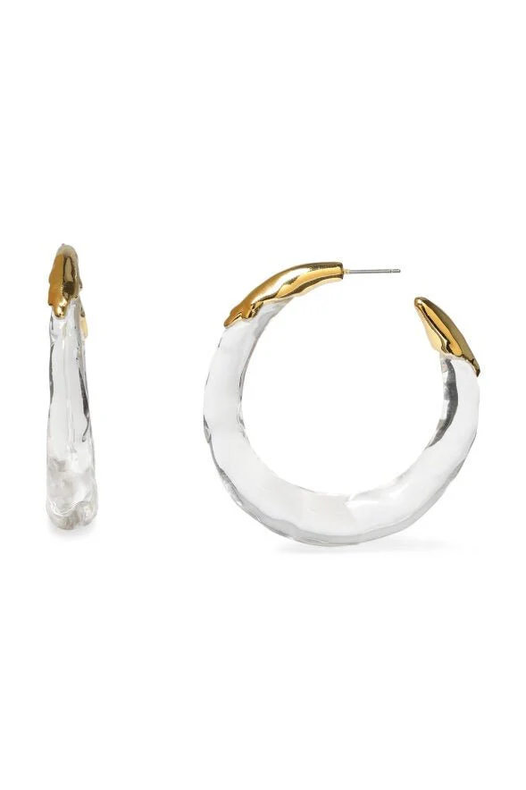 Lucite Molten Hoop Earrings