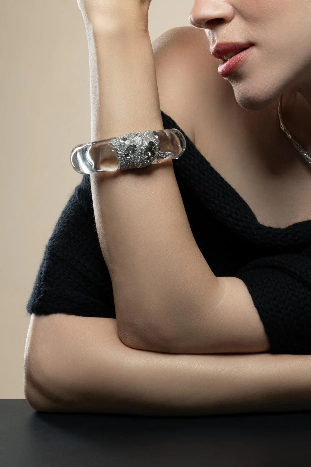 Lucite Silverlake Hinge Bracelet - Image 4