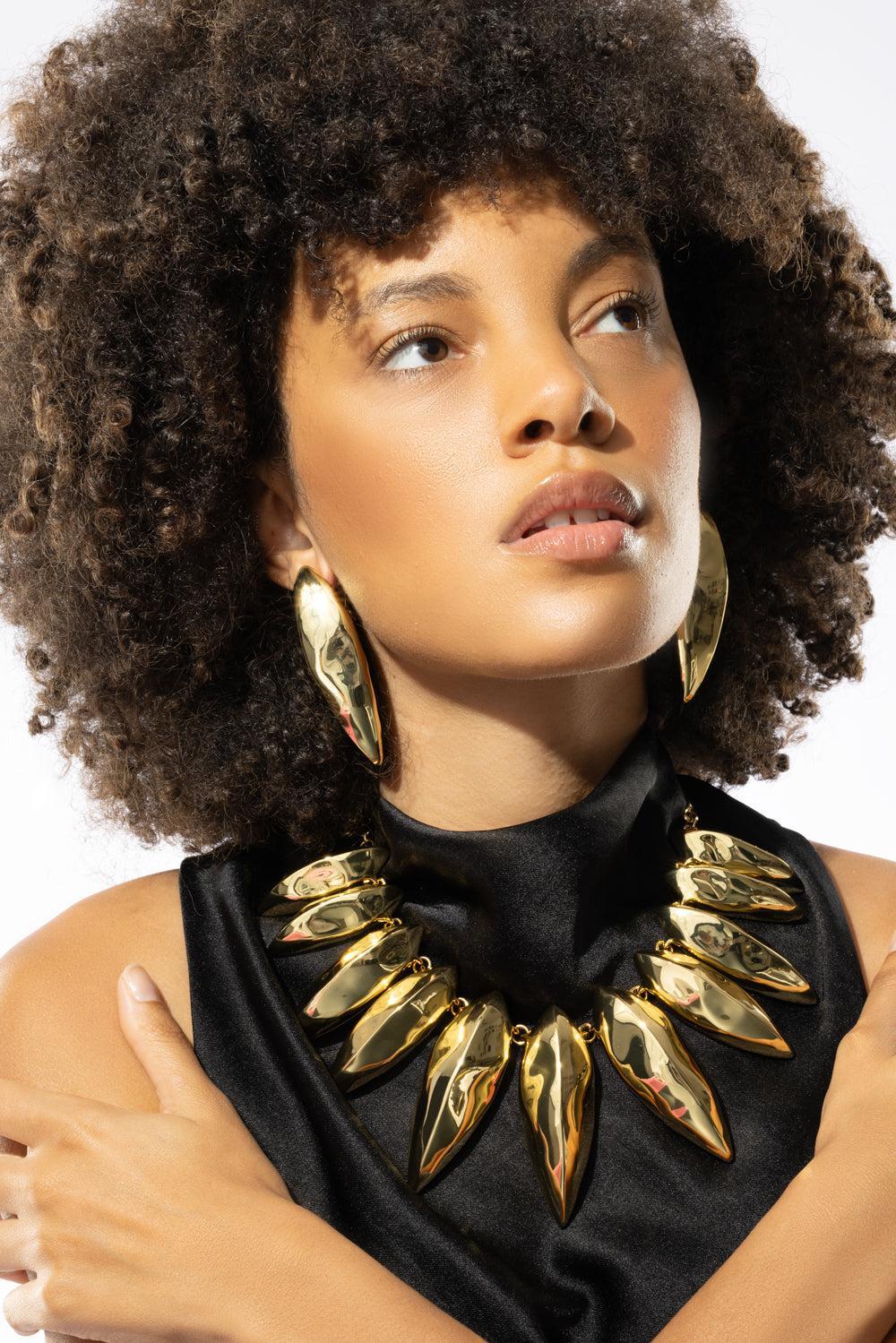 Luminous Edged Hoop Earrings - Image 2