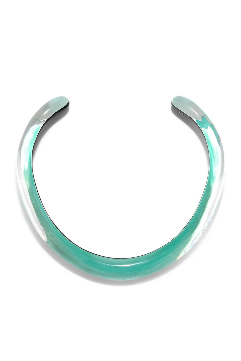 Luminous Lucite Collar Necklace - Blue