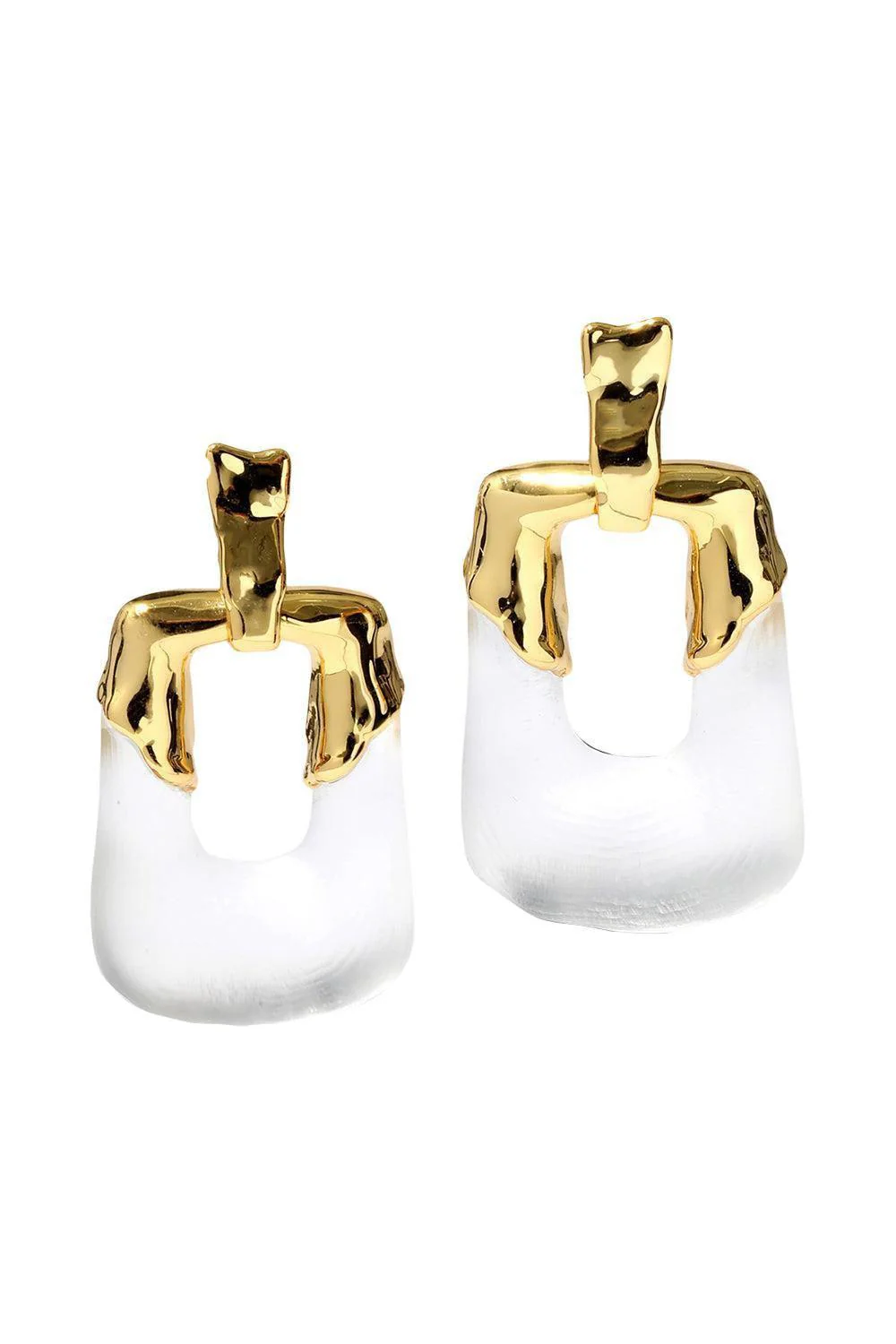 Luminous Lucite Door Knocker Earrings