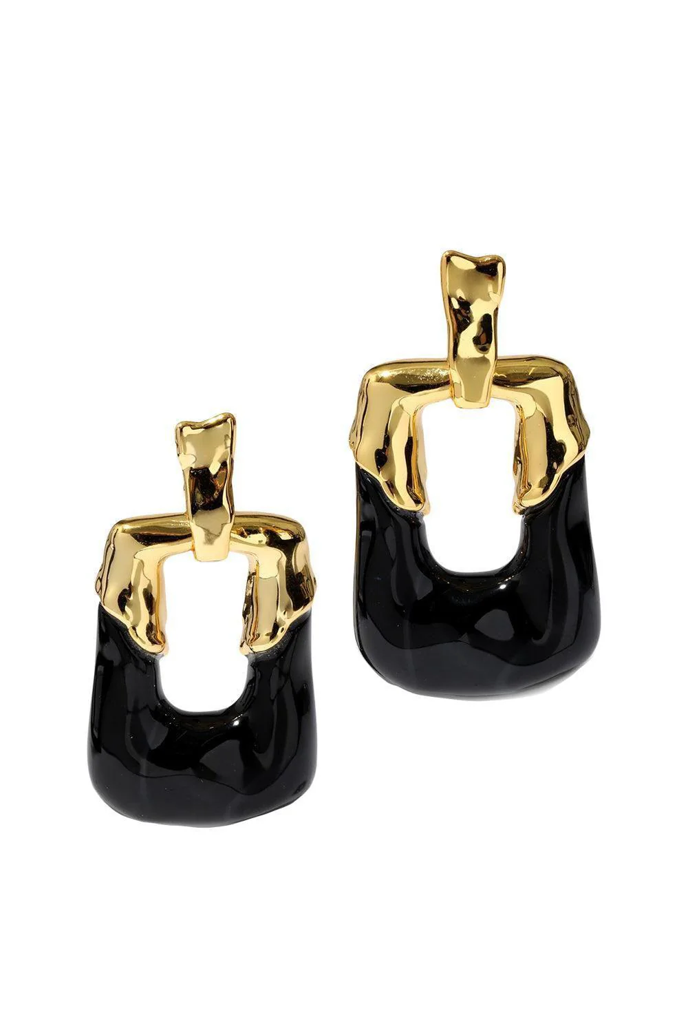 Luminous Lucite Door Knocker Earrings - Image 8