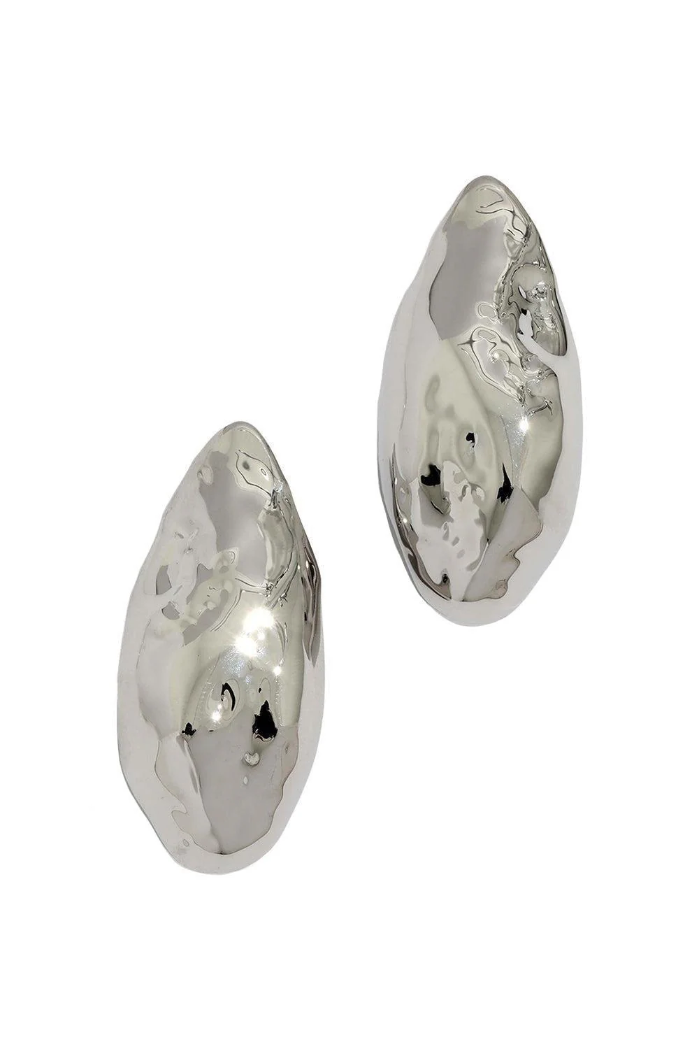 Molten Puffy Teardrop Earrings