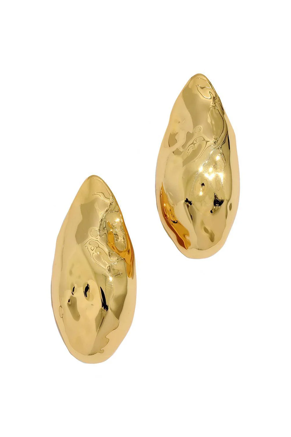 Molten Puffy Teardrop Earrings - Image 5