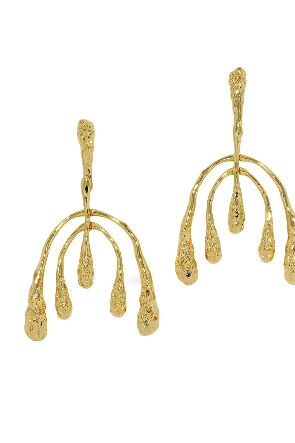Molten Spiral Hoop Earring