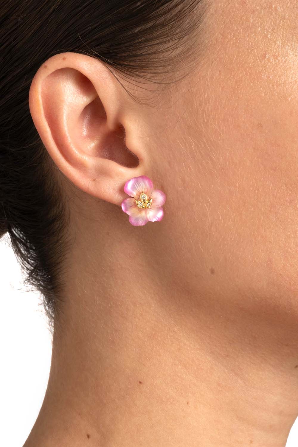 Pansy Lucite Petite Earrings - Image 2