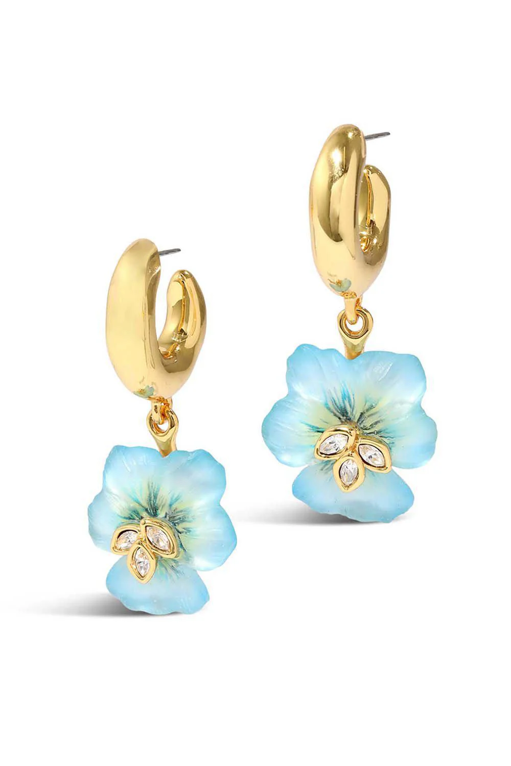 Pansy Petite Lucite Hoop Earrings - Image 4