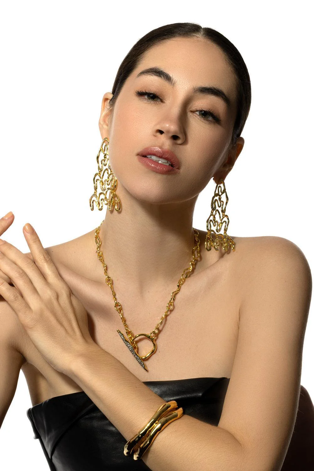 Solanales Crystal Chandelier Earrings - Image 2