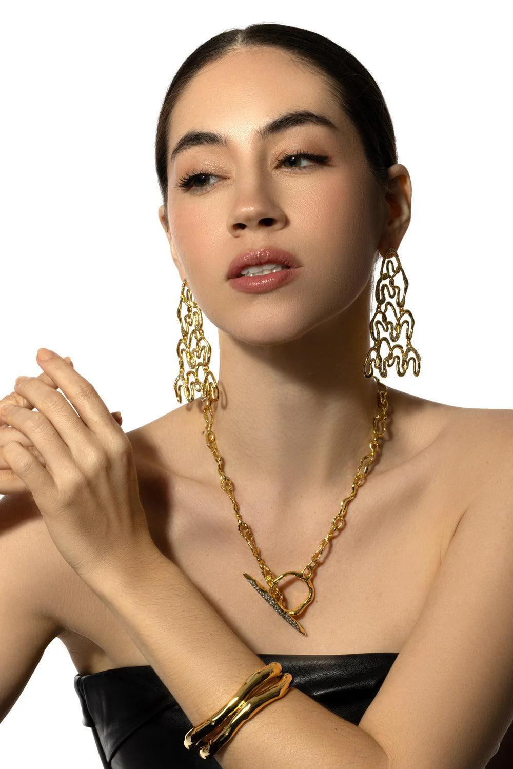 Solanales Crystal Chandelier Earrings - Image 3