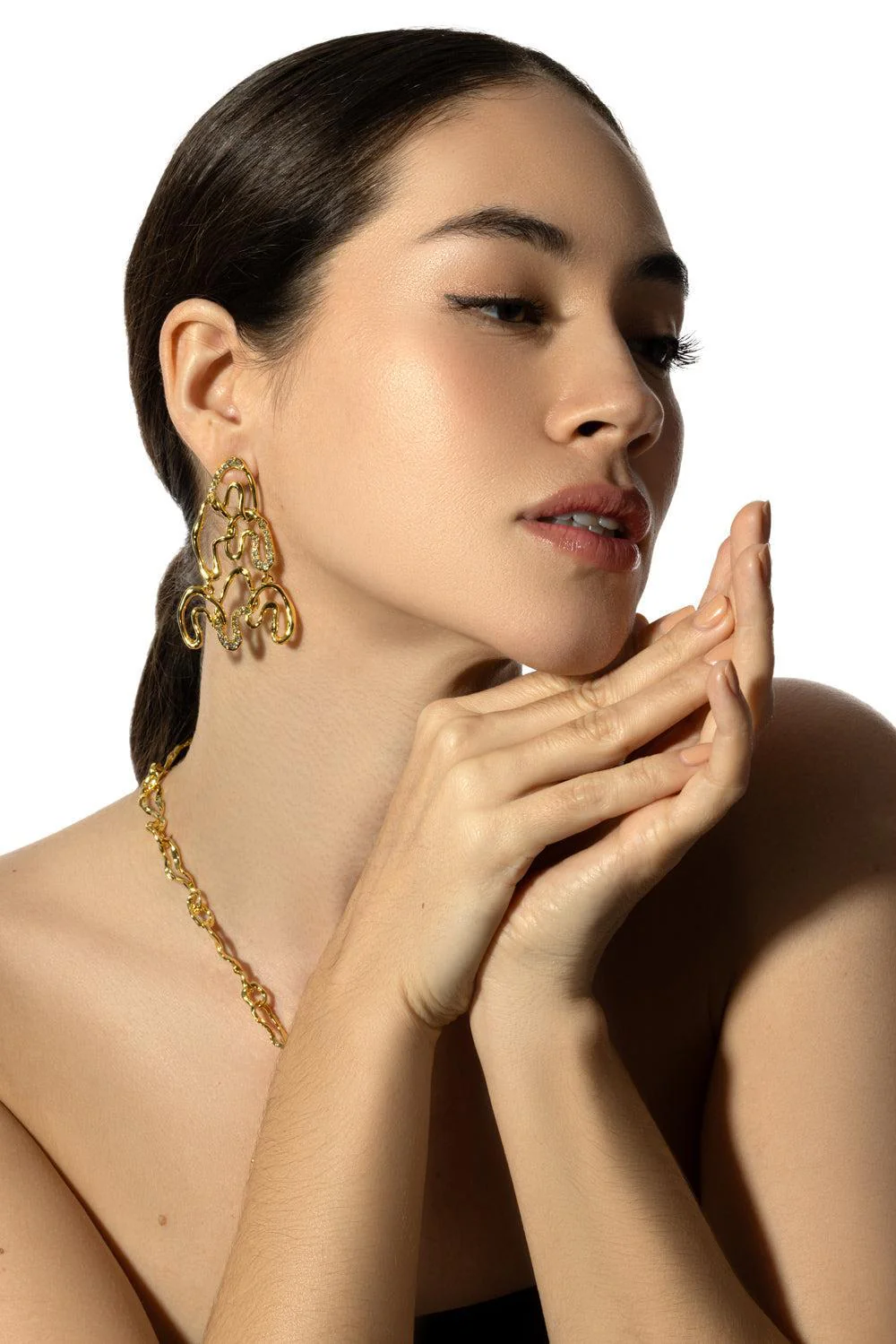 Asterales Arched Long Earrings - Image 3