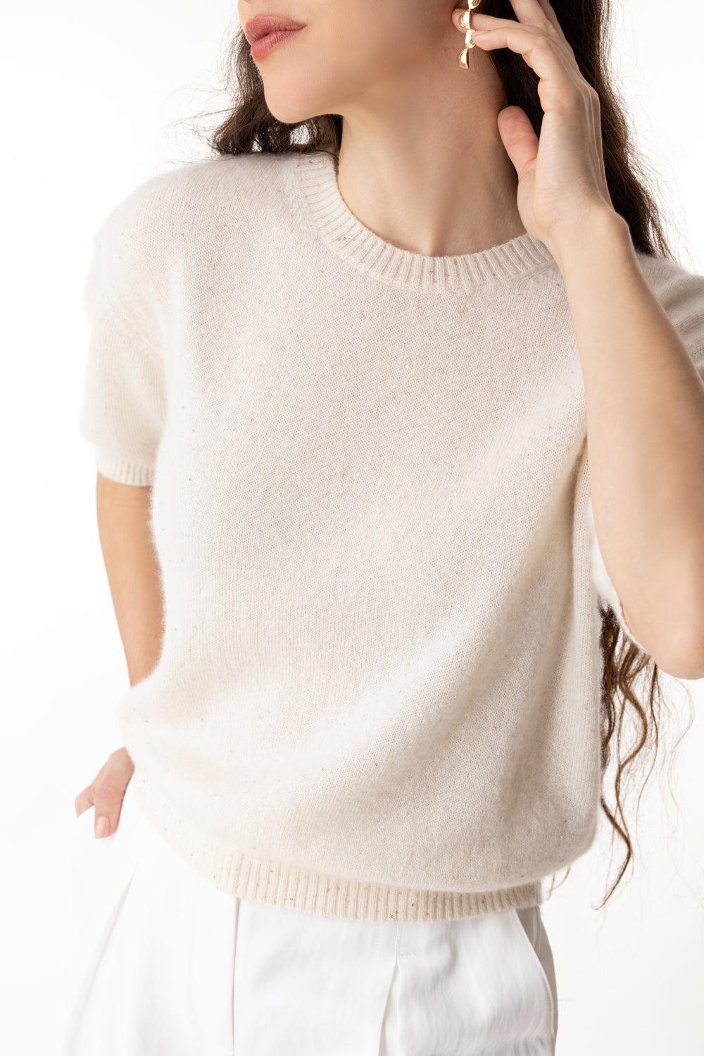 Half Sleeve Sweater - Fleur De Sel - Image 3