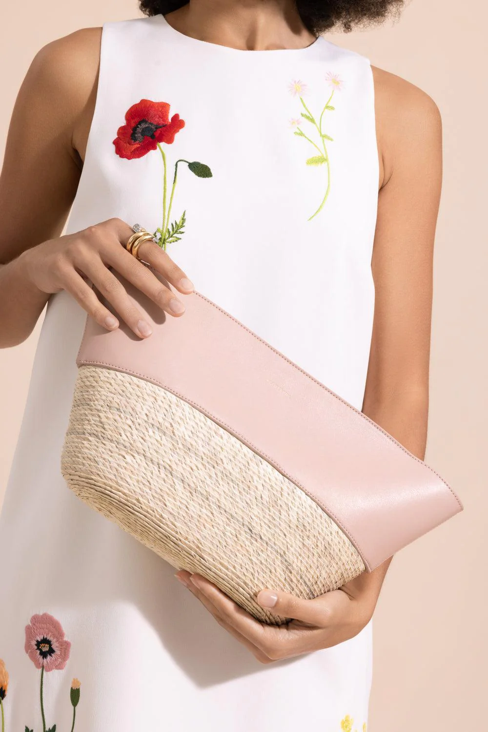 Basket Clutch - Blush Pink - Image 3