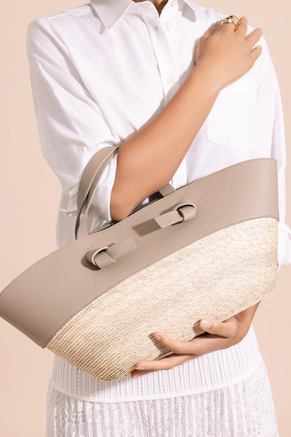 Knot Small Basket Bag - Mouton - Image 2