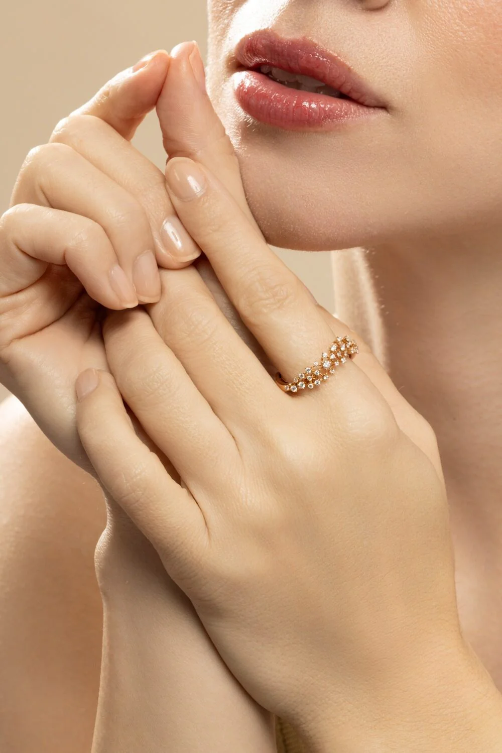 Diamond Scatter Band Ring - Rose Gold - Image 2