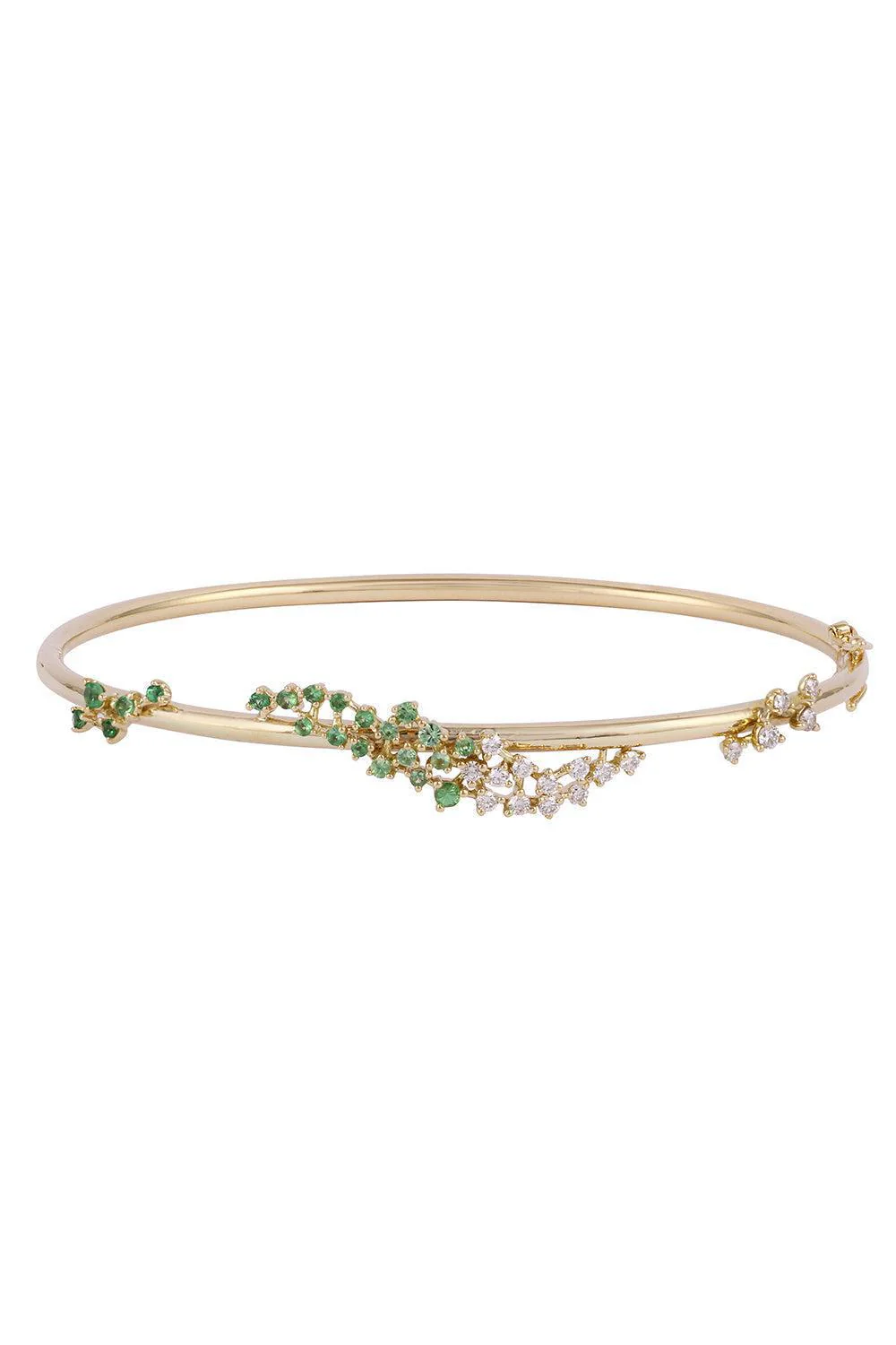 Green Ombre Scatter Bangle Bracelet