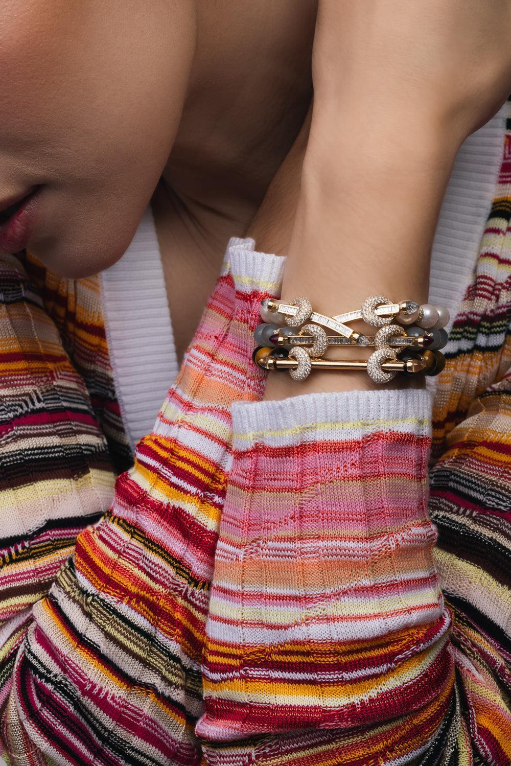Yellow Ombre Diamond Chakra Bracelet - Image 4