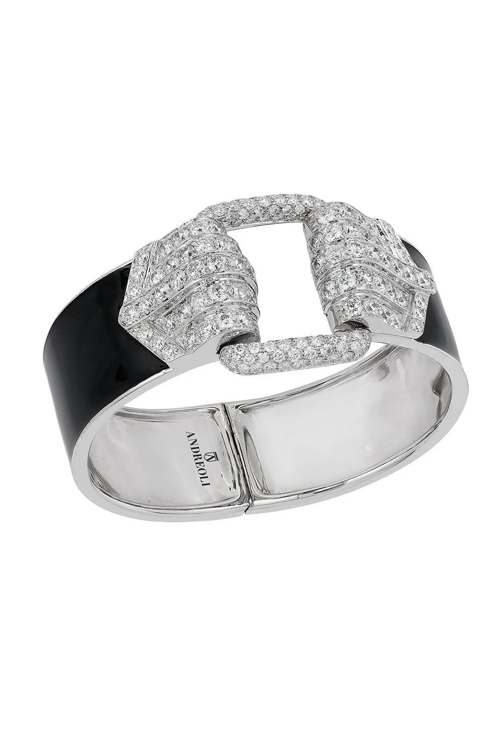 Diamond Black Cuff Bracelet - Image 6