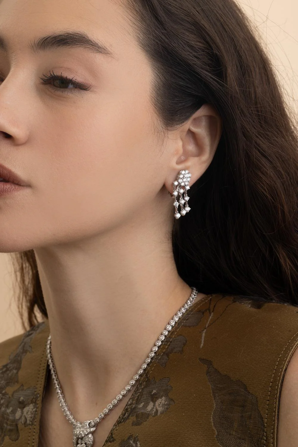 Diamond Chandelier Earrings - Image 4