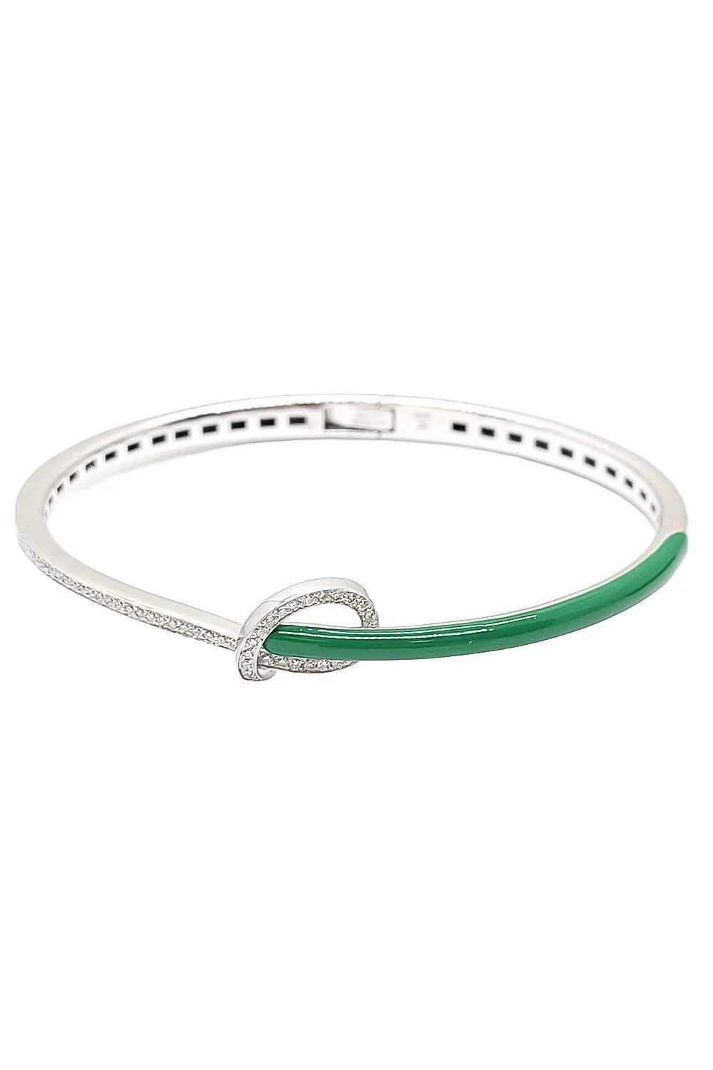 Diamond Green Knot Bracelet