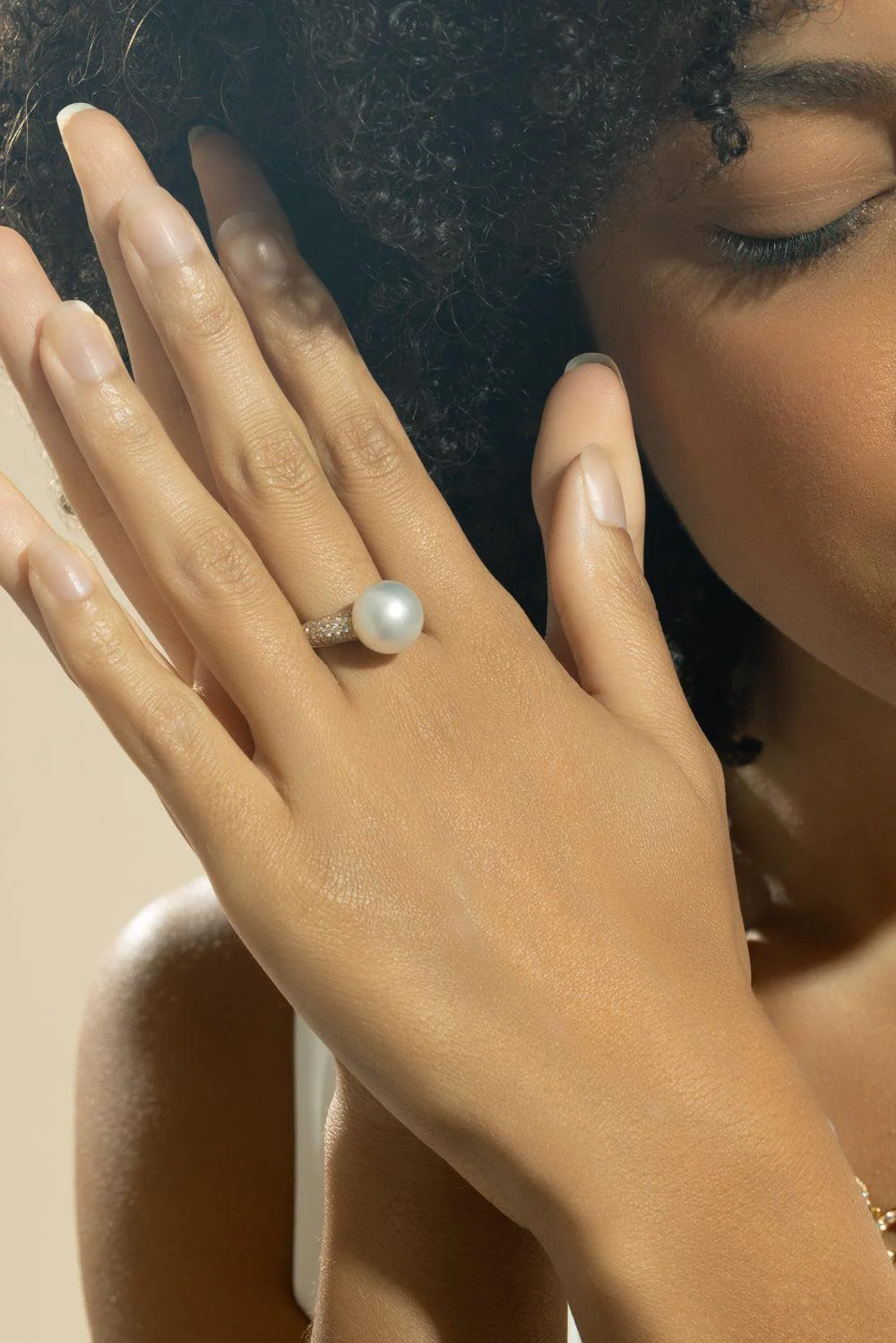 Diamond Pearl Center Ring - Image 4